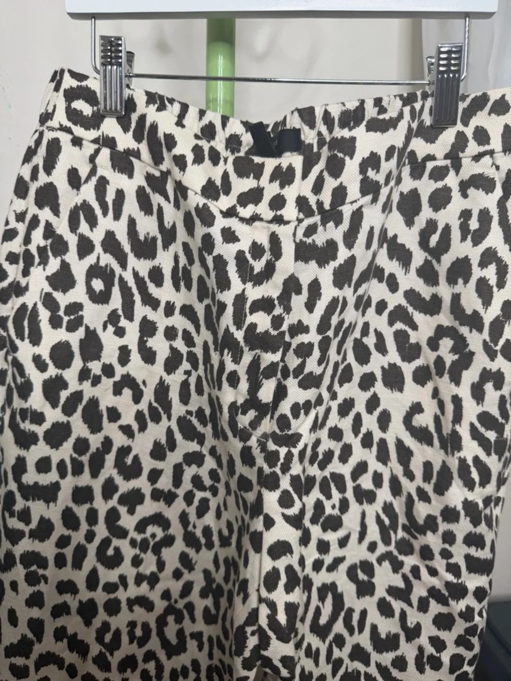 J. Crew Black and White Leopard Print Skirt